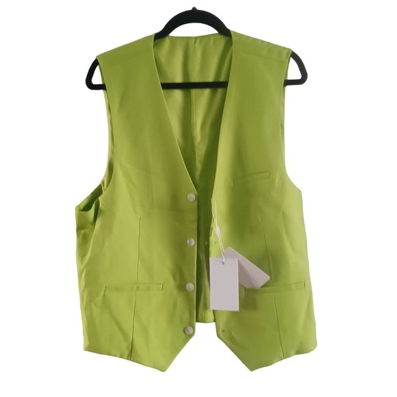 MOGU Jackets & Coats Mogu Mens Lime Green Vest New Size 42 Poshmark
